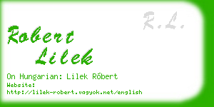 robert lilek business card